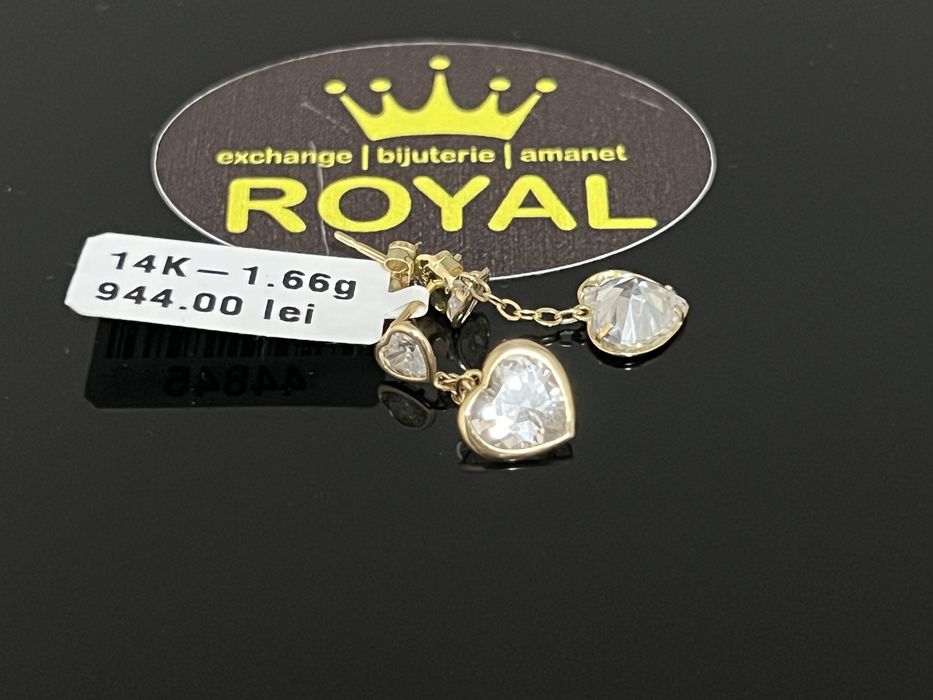 Bijuteria Royal CB : Cercei aur 14K  1,66 grame