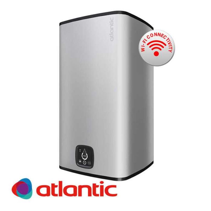 Чисто нов, неразопакован електрически бойлер Atlantic CUBE Silver Steatite Wi-Fi 100 литра