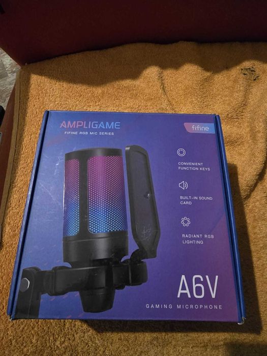 Microfon Fifine A6V Black Rgb