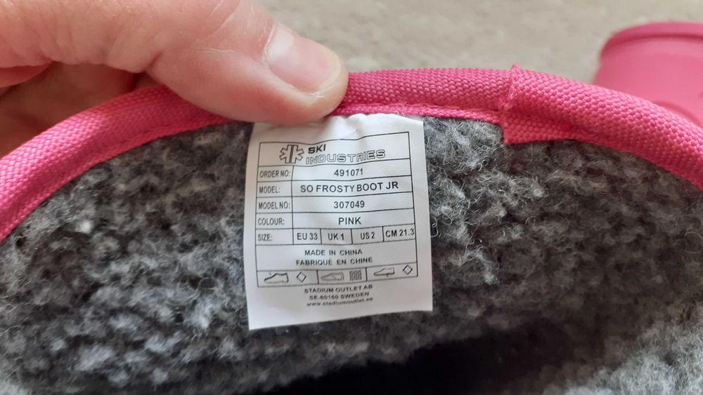 Cizme Termice Ski Industries Iarna Copii - Interior Lana 33 (21,5 cm)