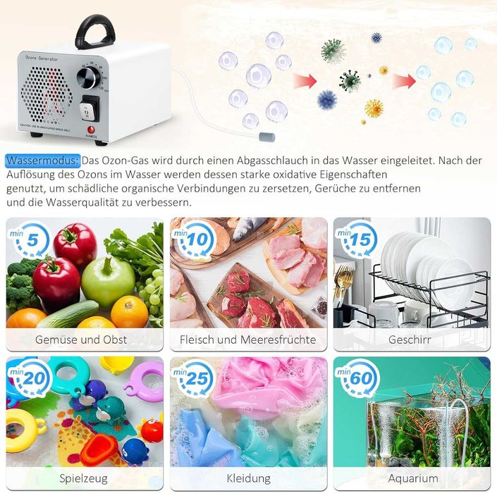 GMGXX озонов пречиствател на въздух с режим вода и въздух