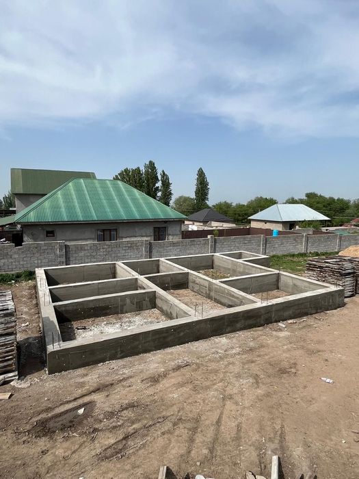 Заливка фундамента