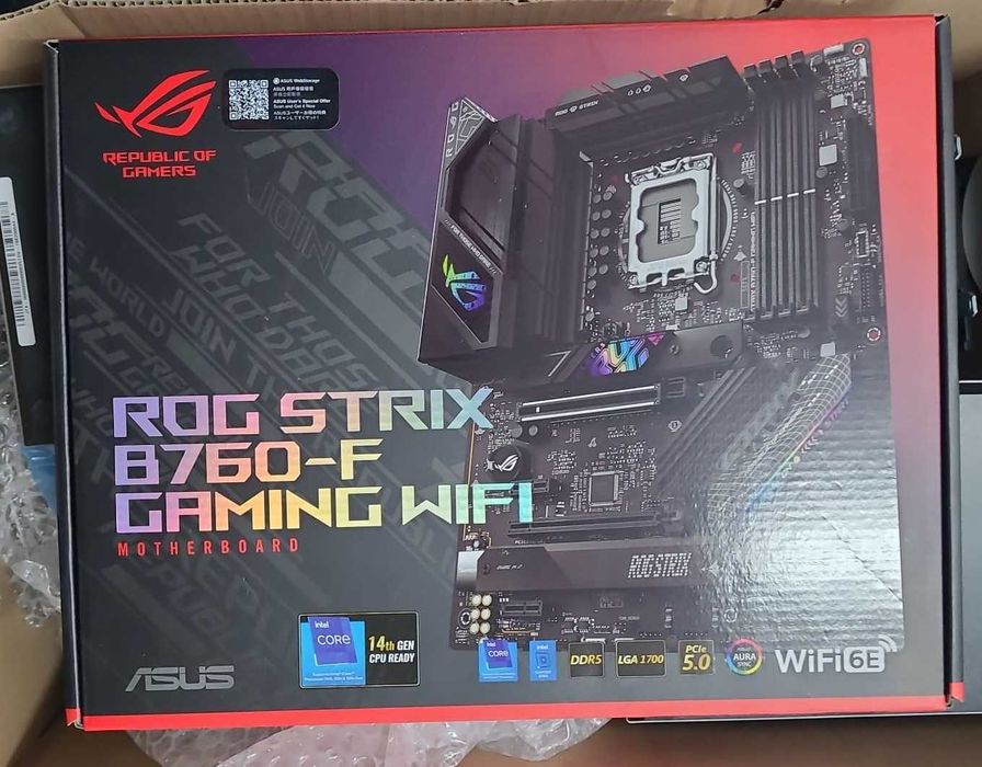 kit gaming i9 14900k + ASUS ROG STRIX B760-F GAMING WIFI, nou