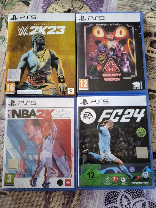 Fc 24,Nba2k22,W2k23,Five Nights at Freddy's Игр иза Playstation 5, Ps5
