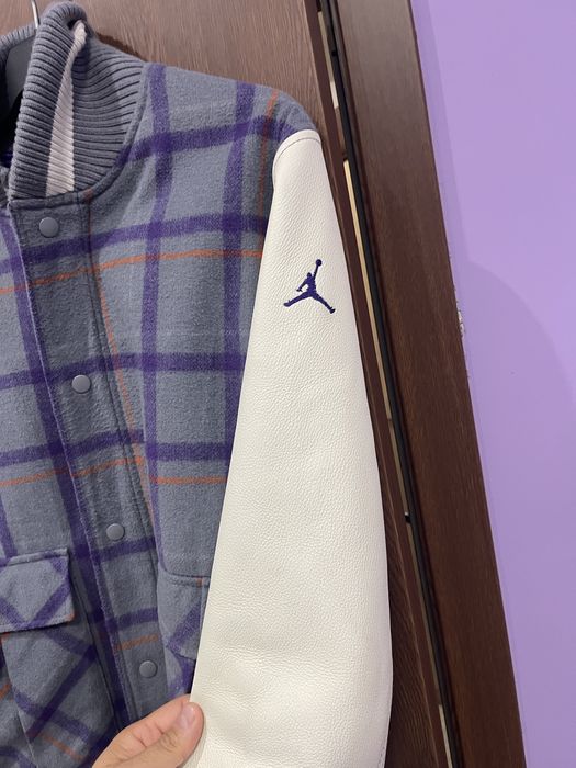 M Яке Nike Air Jordan Plaid Letterman Destroyer Varsity Bomber Jacket