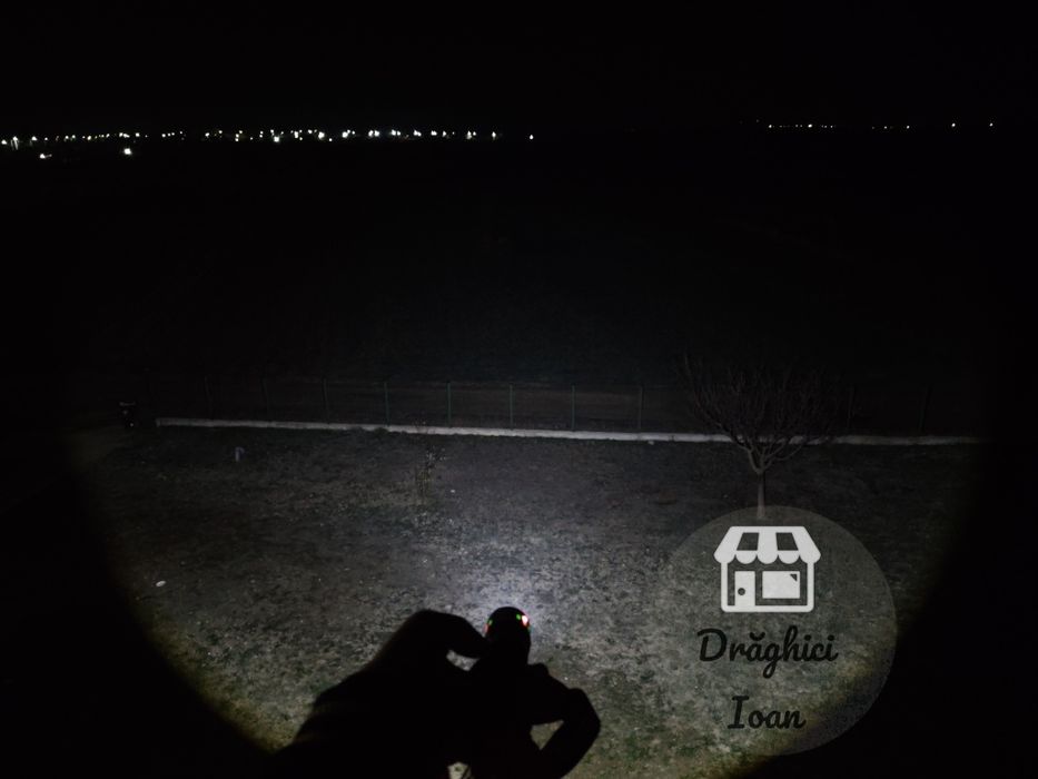 Lanterna LASER PM10 SLIM frontala de cap cu zoom si benzi fluorescente