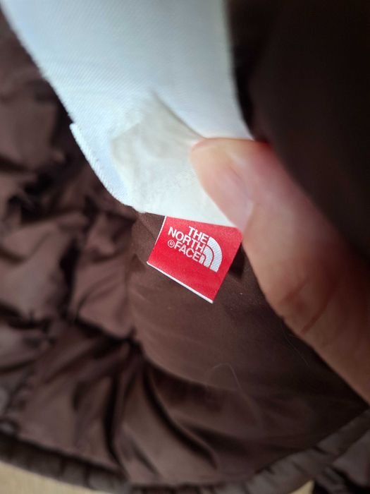 Винтидж Y2K Оригинално яке рр L The North Face Nuptse 700 (Кафяво / Пух)