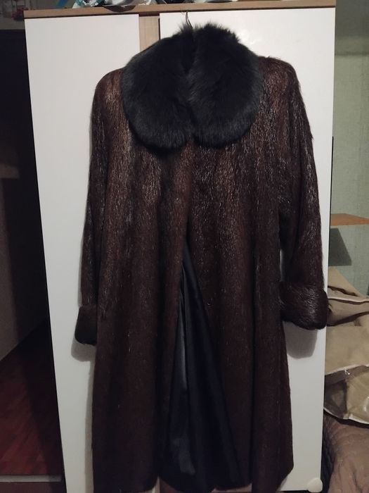 Кожено палто нутрия