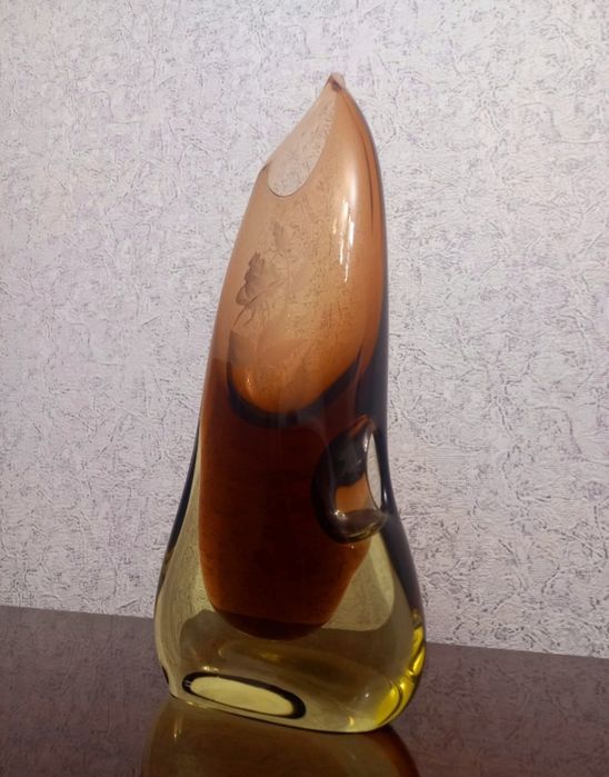 Роскошная Ваза "Капля Росы". Богемия. Чехия.