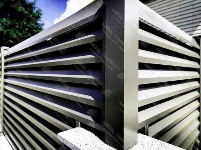 Забор жалюзи из металла