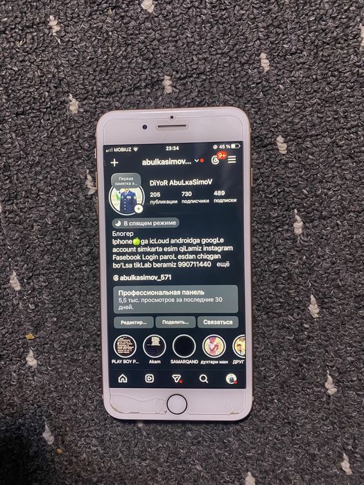 Iphone 8 pLus GoLd 64Gb