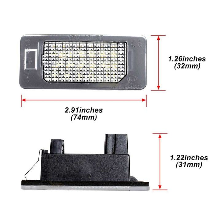 Set 2 Lampi Numar LED Canbus compatibile cu VW, AUDI, SKODA, Seat