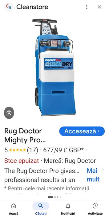 RugDoctor Pro mașină de spălat covoare