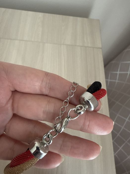 Колье красно-черно-золотое