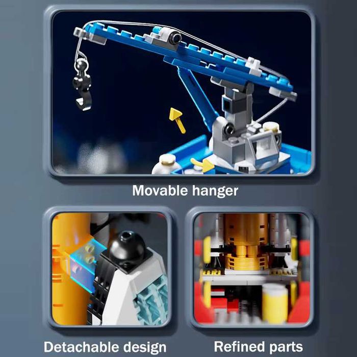 Joc constructii cu piese compatbil Lego Space Center 458 pcs