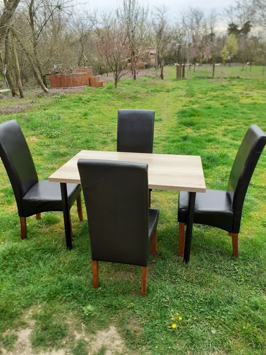 Vând masă și patru scaune stare bună