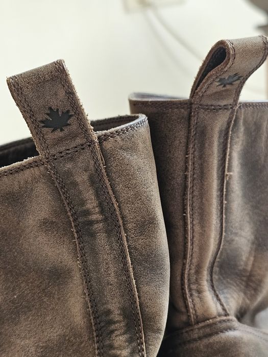 Ghete bocanci Dsquared2 piele biker aspect vintage