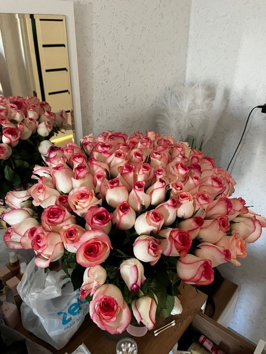 101 роза,свежие без оформлений