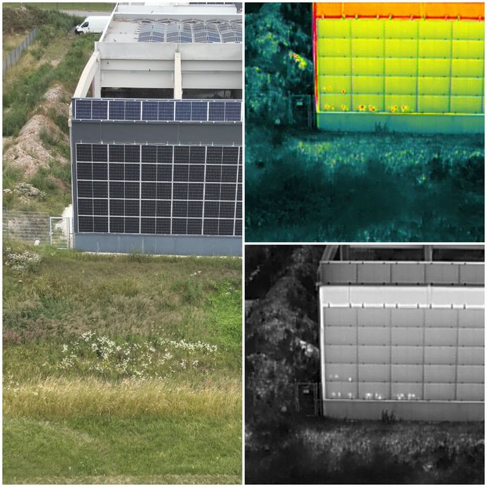 Индустриални инспекции дрон с термо камера услуги с дрон Термографски