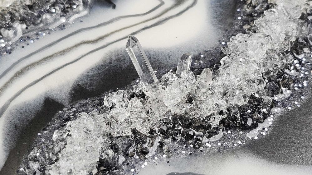 3D картини тип Геода "Силвър Лава" и "Дуализъм" епоксидна смола