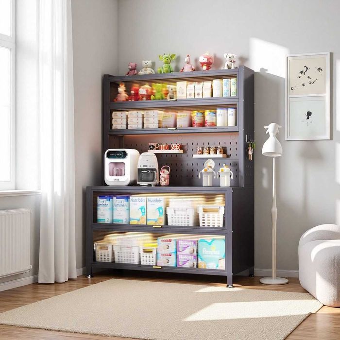 Кухонный стеллаж/полки для приборов/надёжный металлический шкаф