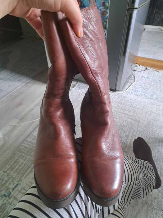 Сапоги женские кожа