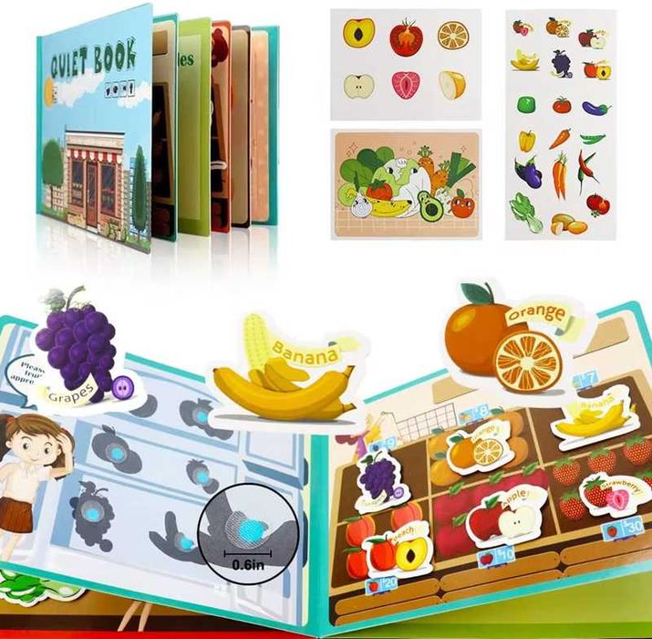 Интерактивна книжка Монтесори специални потребности занимателна игра