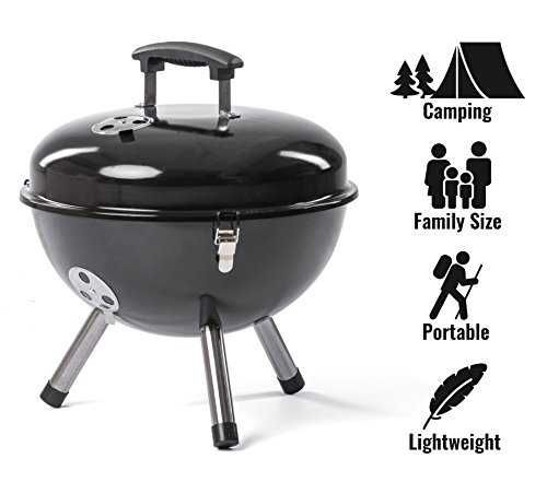 НОВА преносима скара с капак - ROSMARINO BBQ Kettle, подходящ подарък