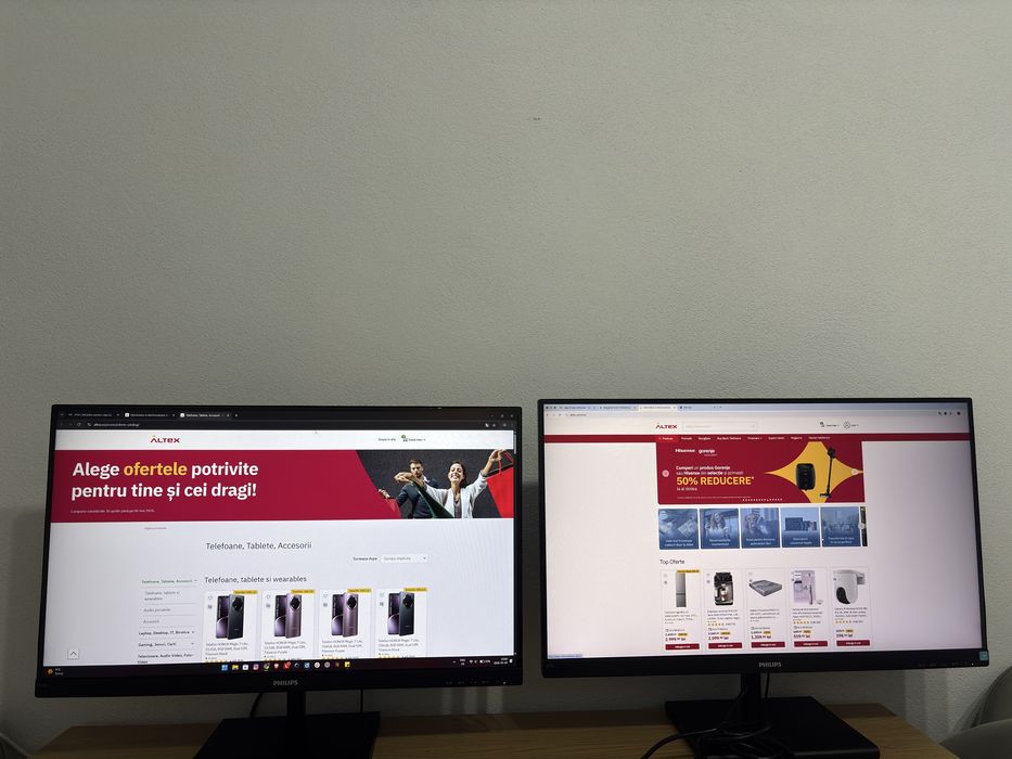 Monitoare 27” QHD (2K) IPS Philips – stare foarte bună
