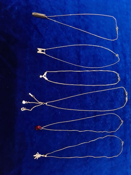 N Lot 6 lant argint 925,superbe,Germania,pandantive diferite