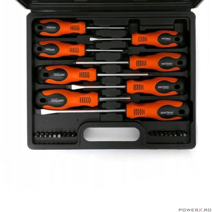 Set surubelnite si biti, 32 elemente, Kraft