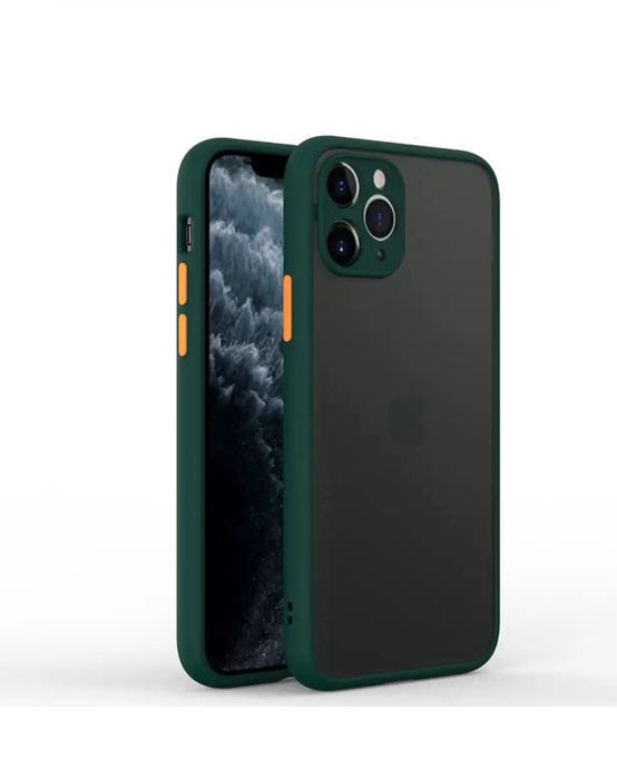 Iphone 13/14/15/16 PRO MAX PLUS- Husa Hybrid Silicon Spate Plastic Mat