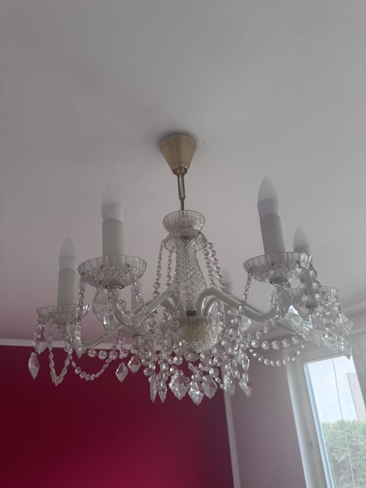 Candelabru cu 6 brate cristal de Bohemia