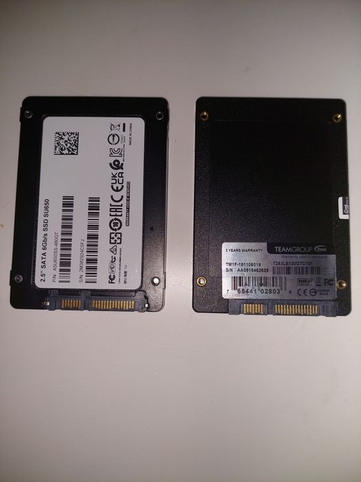 SSD-uri ADATA SU650 (480GB) și TeamGroup (120GB)