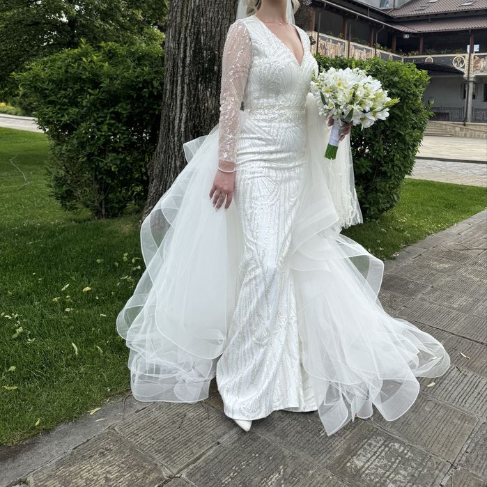 Rochie deosebită de mireasa, facută pe comanda + voal cadou!