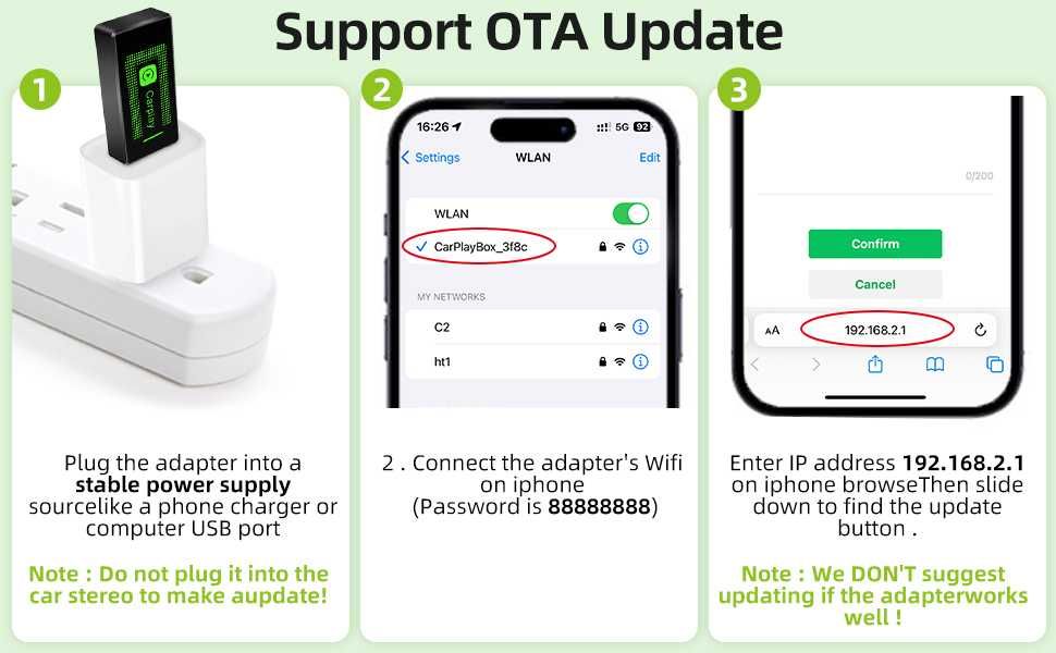 Безжичен Carplay адаптер за iPhone Lyssiefeel