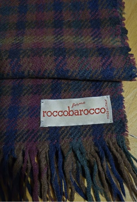 Fular Lux Roccobarocco, Lână Pătrată, Made in Italy, Bărbați