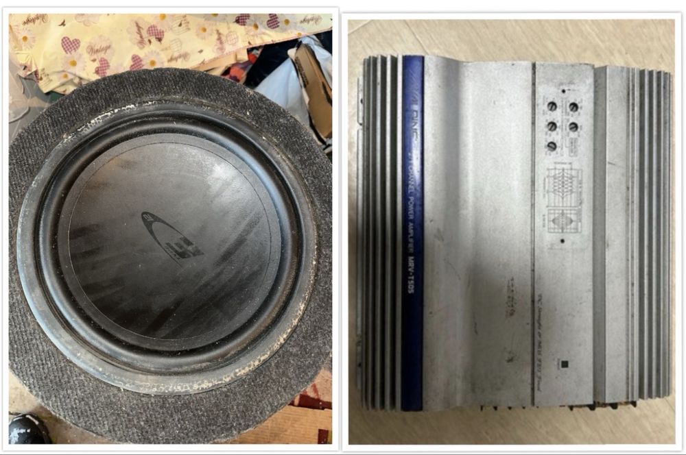 Subwoofer + statie Alpine MRV T505 si Alpine SWE 1244E