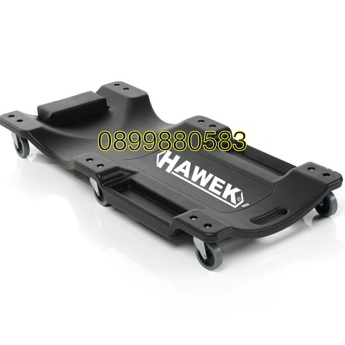 Пластмасова лежанка с 6 колела и дунапренена облегалка за глава HAWEK