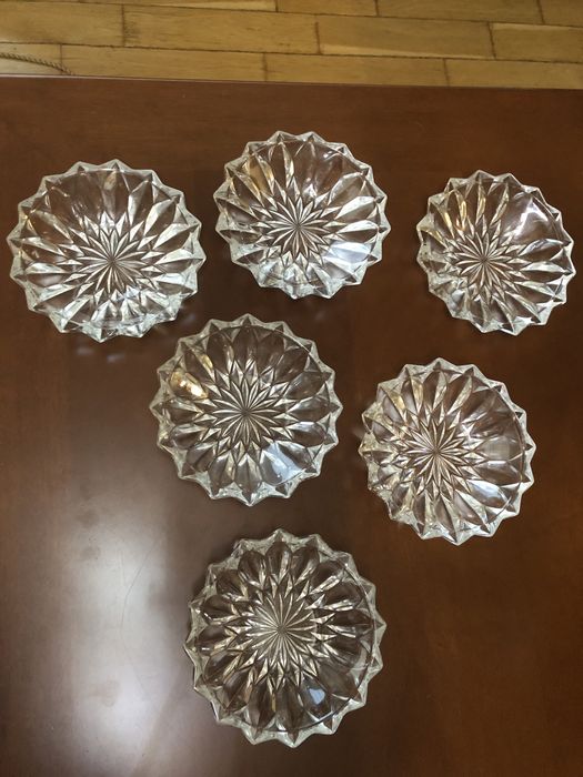 Set de 6 boluri din cristal