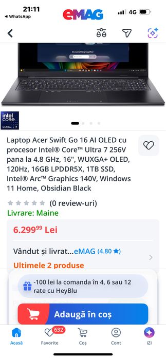 acer swift Go 16 AI SIGILAT