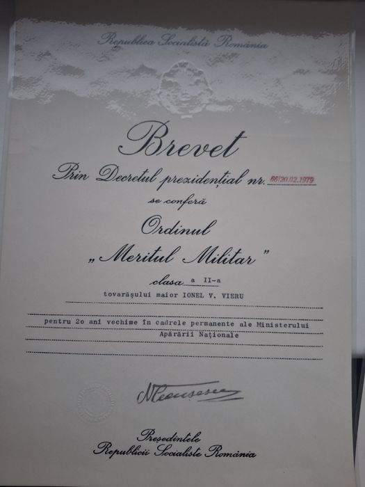 Medalii Meritul Militar clasa I, II, III