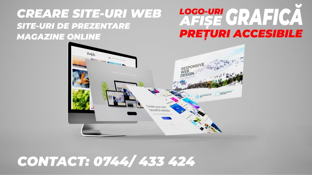 Creare site web, de prezentare, magazin online, grafica si logo-uri