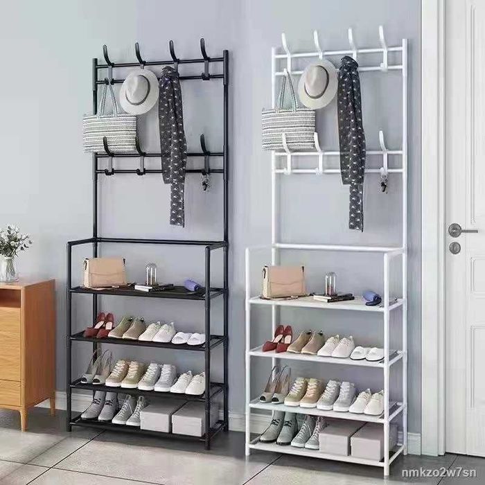 Мултифункционална етажерка за обувки и закачалка