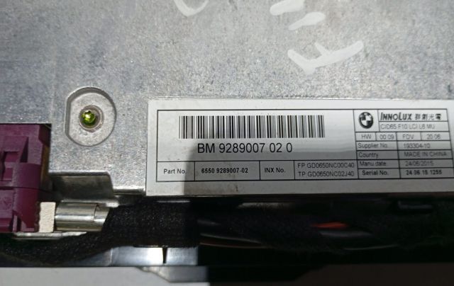 Display navigatie 9289007020 BMW Seria 5 F07/F10/F11 [facelift] [2013