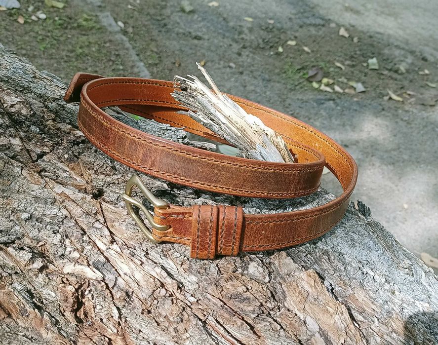Кожаный мужской ремень