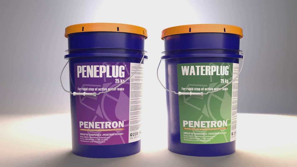 Гидропломба Ватерплаг и Пенеплаг для остановки напорных течей в бетоне