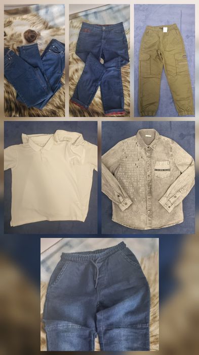 Lot 146 blugi Cocodrillo/pantaloni/tricou polo Zara/camasa cu capse