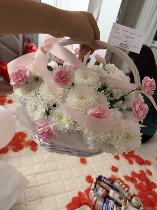 Цветы в корзине актобе