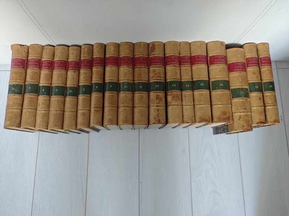 Set Istoria Universala, Cesar Cantu,1867, 18 vol, franceza,RAR